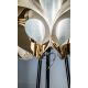 Lampadare - Lampadar cu trepied realizat manual Flora Gold
