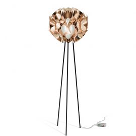 Lampadar cu trepied realizat manual Flora Copper