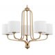Candelabre, Lustre - Candelabru cu 5 brate design modern Maranello auriu, alb