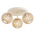 Plafoniera cu 3 spoturi design modern Parula maro deschis, bej