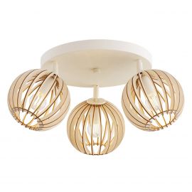 Plafoniere - Plafoniera cu 3 spoturi design modern Parula maro deschis, bej