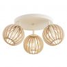 Plafoniera cu 3 spoturi design modern Parula maro deschis, bej
