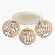 Plafoniere - Plafoniera cu 3 spoturi design modern Parula maro deschis, bej