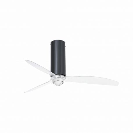 Lustre cu ventilator - Lustra cu Ventilator si telecomanda TUBE FAN M LED negru/transparent