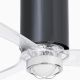 Lustre cu ventilator - Lustra cu Ventilator si telecomanda TUBE FAN M LED negru/transparent