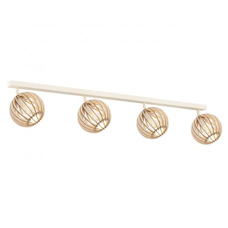 Candelabre, Lustre - Lustra cu 4 spoturi design modern Parula maro deschis, bej