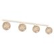 Candelabre, Lustre - Lustra cu 4 spoturi design modern Parula maro deschis, bej