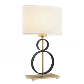 Veioze - Veioza, lampa de masa design modern Perseo crem, auriu, negru