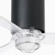 Lustre cu ventilator - Lustra cu Ventilator si telecomanda TUBE FAN M negru mat/transparent