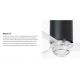 Lustre cu ventilator - Lustra cu Ventilator si telecomanda TUBE FAN M negru mat/transparent