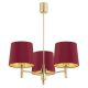 Candelabre, Lustre - Lustra cu 3 brate design modern Ponte plus rosu, alama