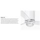 Lustre cu ventilator - Lustra cu Ventilator si telecomanda MINI TUBE M LED alb/transparent