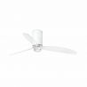 Lustra cu Ventilator si telecomanda MINI TUBE M LED alb mat/transparent