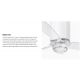 Lustre cu ventilator - Lustra cu Ventilator si telecomanda MINI TUBE M LED alb mat/transparent