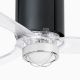 Lustre cu ventilator - Lustra cu Ventilator si telecomanda MINI TUBE M LED negru/transparent