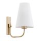 Aplice, corpuri de iluminat pentru pereti - Aplica de perete design modern Safiano auriu, alb