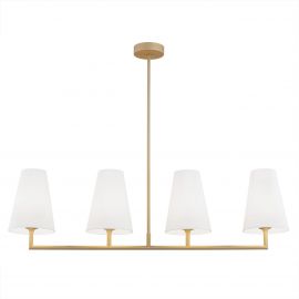 Candelabre, Lustre - Lustra cu 4 brate design modern Safiano auriu, alb