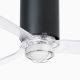 Lustre cu ventilator - Lustra cu Ventilator si telecomanda MINI TUBE M LED negru mat/transparent