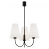 Lustra cu 3 brate design modern Safiano alb, negru