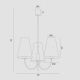 Candelabre, Lustre - Lustra cu 3 brate design modern Safiano alb, negru