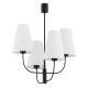 Candelabre, Lustre - Lustra cu 4 brate design modern Safiano alb, negru