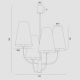 Candelabre, Lustre - Lustra cu 4 brate design modern Safiano alb, negru