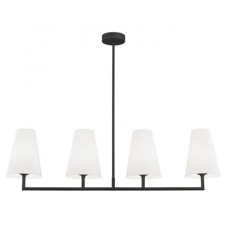 Candelabre, Lustre - Lustra cu 4 brate design modern Safiano alb, negru