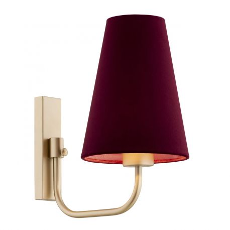 Aplice, corpuri de iluminat pentru pereti - Aplica de perete design modern Safiano visiniu, auriu