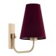 Aplice, corpuri de iluminat pentru pereti - Aplica de perete design modern Safiano visiniu, auriu