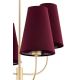 Candelabre, Lustre - Lustra cu 4 brate design modern Safiano visiniu, auriu