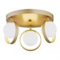 Plafoniera cu 3 spoturi design modern Saturnia auriu 