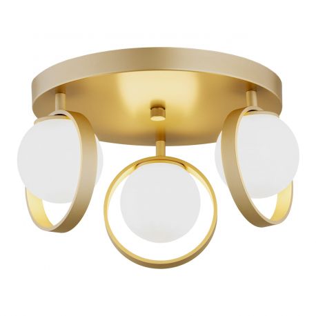 Plafoniere - Plafoniera cu 3 spoturi design modern Saturnia auriu