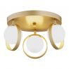 Plafoniera cu 3 spoturi design modern Saturnia auriu 