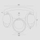 Plafoniere - Plafoniera cu 3 spoturi design modern Saturnia auriu