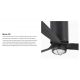 Lustre cu ventilator - Lustra cu Ventilator si telecomanda MINI TUBE M LED negru mat