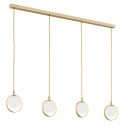 Lustra cu 4 pendule design modern Saturnia auriu 
