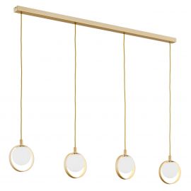 Candelabre, Lustre - Lustra cu 4 pendule design modern Saturnia auriu