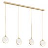 Lustra cu 4 pendule design modern Saturnia auriu 
