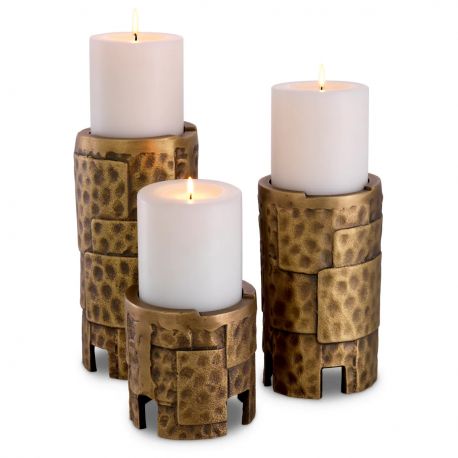 Decoratiuni - Set de 3 suporturi pentru lumanare design LUX Laurentios