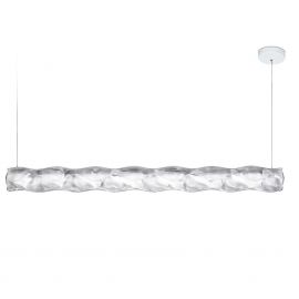 Lustra LED design tehnico-decorativ realizat manual Hugo orizontal prisma