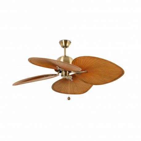 Lustre cu ventilator - Ventilator de tavan stil vintage CUBA L Old gold
