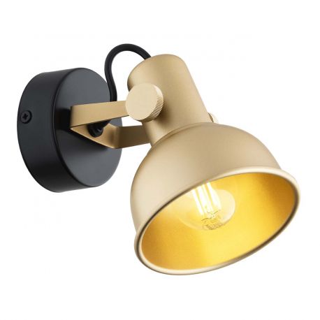 Aplice, corpuri de iluminat pentru pereti - Aplica de perete / tavan cu spot directionabil design modern Lenora auriu, negru