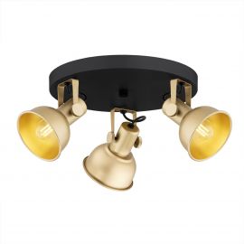 Plafoniere - Plafoniera cu 3 spoturi directionabile design modern Lenora auriu, negru