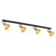 Candelabre, Lustre - Lustra cu 4 spoturi directionabile design modern Lenora auriu, negru