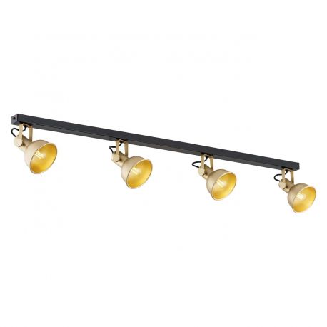 Candelabre, Lustre - Lustra cu 4 spoturi directionabile design modern Lenora auriu, negru