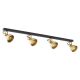 Candelabre, Lustre - Lustra cu 4 spoturi directionabile design modern Lenora auriu, negru