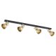 Candelabre, Lustre - Lustra cu 4 spoturi directionabile design modern Lenora auriu, negru