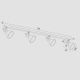 Candelabre, Lustre - Lustra cu 4 spoturi directionabile design modern Lenora auriu, negru