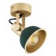Aplice, corpuri de iluminat pentru pereti - Aplica de perete / tavan cu spot directionabil design modern Lenora auriu, verde