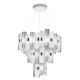 Corpuri de iluminat Lustre pentru casa scarii - Lustra LED moderna design Art Deco realizata manual LA LOLLO XL White